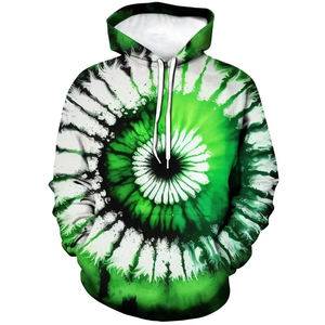 Sudaderas con capucha para hombre Tie-dye patrón 3D impresión sudaderas con capucha moda geométrica colorida Casual calle mareado hipnótico pulóver sudaderas - Product Image 3