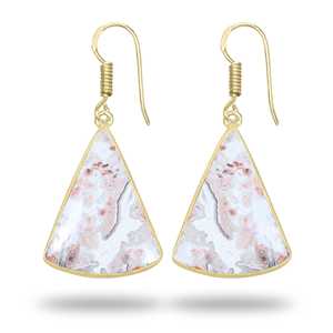 Boucles d'oreilles de mariage en agate plaquées or 18 carats de haute qualité, nouvelle arrivée, tendance, faites à la main, bijoux de mode, cadeau de fête, vente en gros - Product Image 3