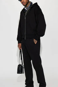Wholesale Custom <b>Men</b> Winter Fashion Print <b>Thick</b> 100%Cotton Breathable Heavy Weight Oversized Drop Shoulder Hoodies - Product Image 4