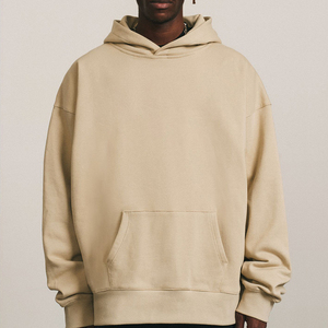 Blanc 100% coton personnalisé polaire en vrac sweats à capuche pour hommes poids lourd surdimensionné français éponge unisexe Boxy Hoodie fabricants sweats à capuche - Product Image 1