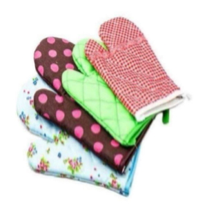 Manoplas para horno de cocina de algodón orgánico 100% al por mayor guantes de horno ecológicos de lona doble impresos OEM personalizados transpirables y elegantes - Product Image 3