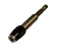 Porta Puntas de Destornillador Hexagonal de Acero Multiusos de Bloqueo Rápido de 1/4" X 60 mm, Plateado, Super Life Tialn