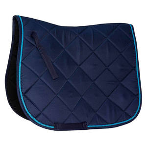 Ensemble de tapis de selle antidérapant avec voile anti-mouches et couvre-chapeau d'équitation en cuir véritable, tapis de selle pour cheval en gros - Product Image 2