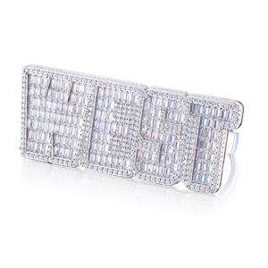 แหวนทองคำขาวและเพชรแท้7.5กรัมสำหรับเป็นของขวัญและปาร์ตี้แหวนเพชรแบบฮิปฮอปสไตล์10kt ออกแบบได้ตามที่ต้องการสำหรับทุกเพศ - Product Image 3