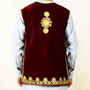 Gilet d'hiver sans manches pour homme, col en V, style afghan, élégant, fait main, broderie, respirant, séchage rapide, léger, OEM ODM - Product Image 2