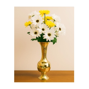 แจกันดอกไม้ทองเหลืองพร้อมสลักสีทองสำหรับตกแต่งบ้านตกแต่งโต๊ะ - Product Image 3