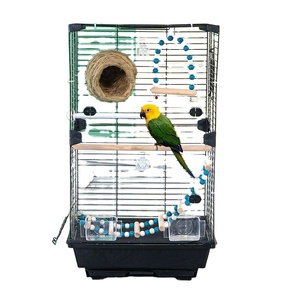 Cage à <span class=keywords><strong>oiseaux</strong></span> portable multi-niveaux <span class=keywords><strong>en</strong></span> promotion, robuste avec plateau amovible, cage de luxe pour perruches, idéale pour l'observation dans la maison ou le jardin - Product Image 1