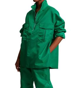 Kelly Green Anorak Chaqueta Pantalón Dos piezas Traje personalizado Mangas completas Ecológico Moda Windbreaker Anorak Traje - Product Image 3