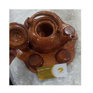 TETERA DE CÁSCARA DE COCO NATURAL, TETERA DE COCO DE MADERA DE DISEÑO PERSONALIZADO, VENTA CALIENTE AL POR MAYOR, PRECIO BARATO, KETLE Y TAZAS DE MADERA DE COCO - Product Image 3