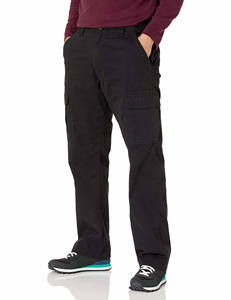 Pantalon cargo uni pour homme en tissu de coton Multi-poches Couleur unie personnalisée Look classique Pantalon d'extérieur pour homme - Product Image 5