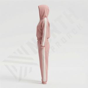 Conjunto Deportivo de Dos Piezas con Capucha para Mujer, Logotipo Personalizado, Poliéster Sólido, 100% Poliéster, Impresión Personalizada, Precio Razonable - Product Image 3