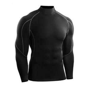 T-shirt de compression respirant pour homme Haut confortable pour le sport d'été Vêtements de course Jogging Pull à fermeture éclair quart de tour - Product Image 3