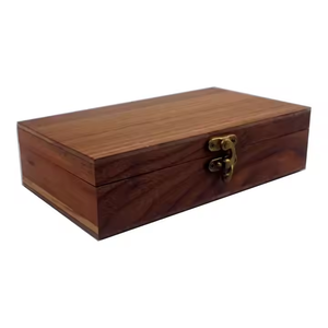 Recién llegados caja de madera de nogal con partición caja de madera personalizada por Crescent Crafts - Product Image 1