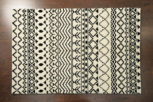 พรมขนแกะขนสัตว์รูปทรงเรขาคณิตทำมือแบบสมัยใหม่ผ้ากำมะหยี่ซักได้ - Product Image 5