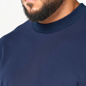 Venta al por mayor 100% algodón camiseta de los hombres Casual Loose Fit con impresión personalizada de gran tamaño de alta calidad de peso pesado de talla grande diseño en blanco - Product Image 6