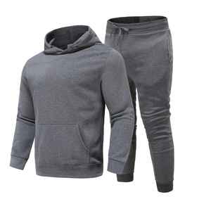 Costume de jogging d'entraînement d'hiver pour hommes, XL personnalisé, coupe décontractée, pantalon de survêtement en polaire lourde, ensemble pull à capuche très vendu, grande taille - Product Image 2