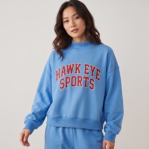 Sweat-shirt à col montant personnalisé brodé en coton doux, style streetwear, pull molletonné oversize pour femme - Product Image 1