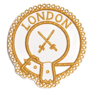 Embroidery Patches High Quality Masonic Regalia Apron <b>Badges</b> Emblems - Product Image 5