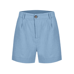 Short chino respirant de qualité supérieure pour femmes, couleur unie, coupe régulière, design personnalisé, tenue décontracté, grande taille, Spandex/coton - Product Image 3