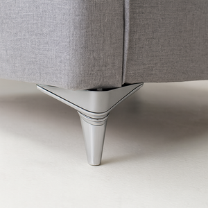 Patas de Sofá Triangulares Modernas Plateadas de 15 cm, Patas de Muebles de Plástico con Tira Cromada Resistente para Sala de Estar - Product Image 3