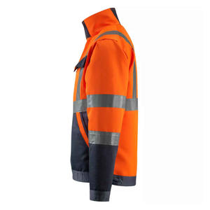 Hi Vis เสื้อแจ็คเก็ตทํางานผู้ชายก่อสร้างเครื่องแบบการมองเห็นสูงเสื้อผ้าสวมใส่เพื่อความปลอดภัยสวมใส่ทํางานแถบสะท้อนแสงแบบกําหนดเองสําหรับผู้ชาย - Product Image 4