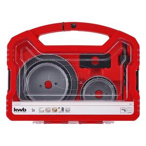 Juego de sierras perforadoras KWB CLASSIC de 5 piezas 49109178 con medidas D.67 76 89 102 127mm - Product Image 1
