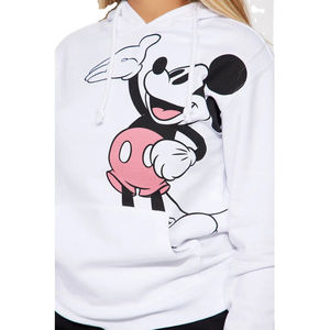 Custom Printing <b>White</b> Cotton Fleece Women Hoodie Casual 2023/24 Loose Tops Pullover Female Winter <b>Hoodies</b> - Product Image 3
