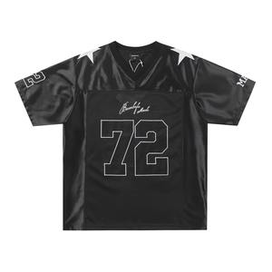 เสื้อครอปแบบย้อนยุคเสื้อฟุตบอลตาข่ายอเมริกันทรงโอเวอร์ไซส์สำหรับการฝึกฟุตบอลเบสบอลและฟุตบอล - Product Image 4