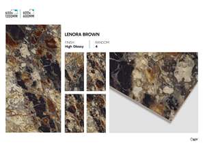 Carreaux en porcelaine contemporains à haute brillance 24x48 pouces, surface polie, pour des designs d'intérieur haut de gamme - Product Image 2