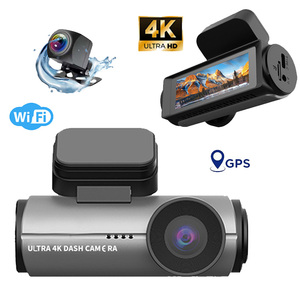 Camera hành trình ô tô hai ống kính, ghi hình 4K phía trước và 1080p phía sau, tích hợp Wifi hoặc GPS, hỗ trợ tầm nhìn ban đêm - Product Image 1
