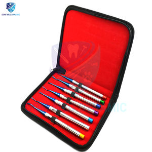 Juego de elevador de raíz de luxación PDL de 7 piezas Extracción manual de implantes de acero recubierto de titanio con bandeja de casete por Dmd - Product Image 5
