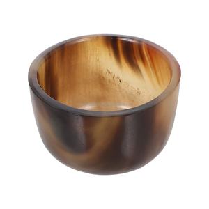 Venta caliente forma redonda cuerno Natural ensaladera Material de madera para el hogar utensilios de cocina servir fabuloso cuenco de cuerno de búfalo - Product Image 1