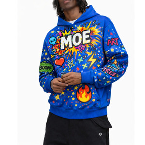 Sudadera con Capucha y Estampado Tie Dye para Hombre, Sudadera de Algodón y Felpa, Ropa Urbana, Impresión Personalizada Completa para Venta al por Mayor - Product Image 3