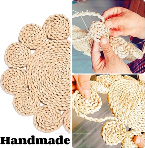 Hot Osier tissé plaque paille jonc de mer à la main vietnam produits en gros napperon sous-verres pour vaisselle mariage événement fête - Product Image 3