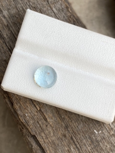 Hermosa PIEDRA DE cabujones de forma redonda de Aguamarina de Color superior Natural con buen brillo, piedras preciosas sueltas para hacer joyas de 2,12 quilates - Product Image 3