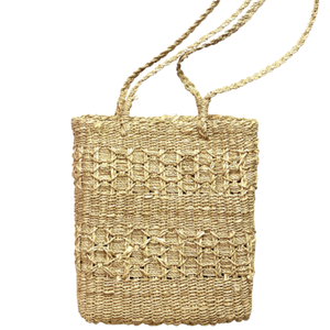 กระเป๋าผ้าทอจากหญ้าทะเลของผู้หญิงแบบคลาสสิกทำด้วยมือคุณภาพสูงเครื่องแต่งกายประจำวันทำจากผ้าฝ้ายบุผิวจากช่างฝีมือชาวเวียดนาม - Product Image 1