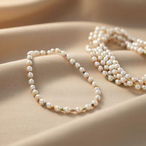 Elegant Pearl <b>Beaded</b> <b>Necklaces</b> with Colorful Accents for Stylish Resale Collections in Fashion - Product Image 3