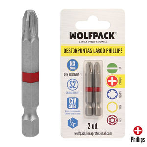 <b>Long</b> Phillips No. 3 <b>Screwdrivers</b> (2 Pieces) S2 Chrome Vanadium Steel - Product Image 1