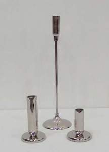 โลหะชุบนิกเกิลแฟนซีคุณภาพระดับพรีเมียมมินิโต๊ะเชิงเทียนสไตล์อเมริกันแฟนซีเทียนยืนคลาสสิกเชิงเทียน - Product Image 6