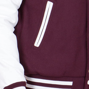 <b>White</b> and Marron Varsity <b>Men's</b> <b>Jacket</b> Embroidered Regular <b>Jacket</b> for Man Custom CollegeBaseballjacket for <b>men</b> - Product Image 5