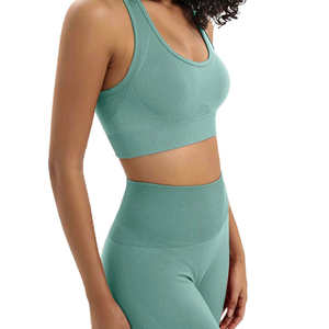 Conjunto de Yoga para Mujer Más Vendido, Pantalones de Alta Elasticidad, Spandex/Nailon Transpirable, Cintura Elástica, Logotipo Personalizado, OEM, Venta al por Mayor - Product Image 4