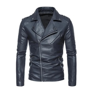 2025 mode cuir Biker veste pour hommes automne nouveau coréen jeunesse moto porter gris couleur peau de vache cuir veste pour hommes - Product Image 1
