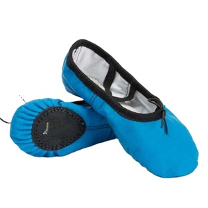 Chaussons de danse en cuir personnalisés, semelle souple fendue, flexibles, légers et confortables pour femmes et hommes, performance professionnelle - Product Image 4