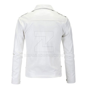 Nouvelle conception, veste en cuir pour homme en tissu PU de haute qualité, col montant, logo frontal, écologique, imperméable et coupe-vent - Product Image 2