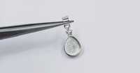 Pendentif en argent sterling 925 massif de haute qualité, forme poire 10x8mm, serti clos, fait main, écoresponsable, styles personnalisés, apprêts de bijouterie