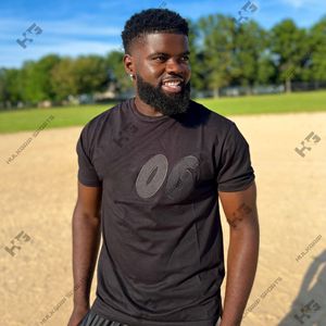 Alpha Black Hombres Fraternidad Camiseta Apliques Bordado Letras griegas 100% Algodón Personalizado Impreso High Street Style Eco-Friendly - Product Image 5