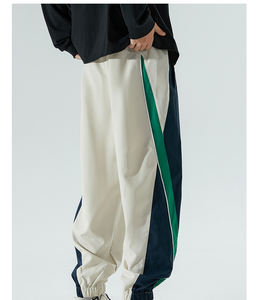 Venta al por mayor OEM moda Pantalones de chándal empalme personalizado Jogging pantalones impresos lisos deportes Jogger hombres - Product Image 6