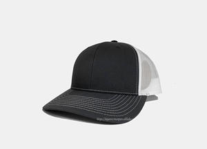 Sombreros de camionero con forma de moda de 6 paneles de alta calidad de malla negra/blanca lisa, gorras deportivas con logotipo personalizado, gorras de moda de Vietnam - Product Image 2