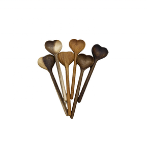 ช้อนไม้อะคาเซียรูปหัวใจยาว16ซม. ช้อนทำโลโก้ตามสั่งสำหรับชุดของขวัญไม้ส่วนตัวเครื่องครัวสำหรับงานเลี้ยง - Product Image 3