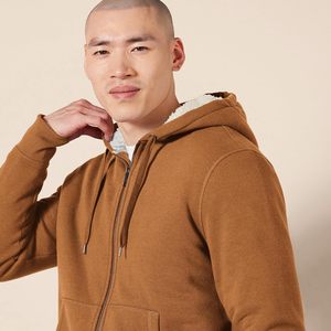 Unisex Men's Polyester <b>Fleece</b> Zipper Hoodie Soft <b>Thick</b> <b>Jacket</b> for Daily Wear Winter Digital Printing GK Leather - Product Image 3
